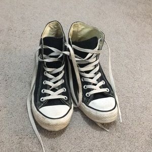 Black high top converse